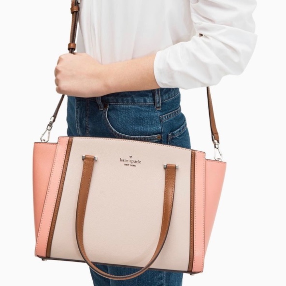 NWT Kate spade Geraldine satchel beige pink purse